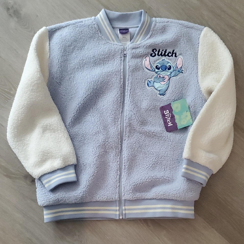 Disney Stitch Blue and Cream Fleece Jacket